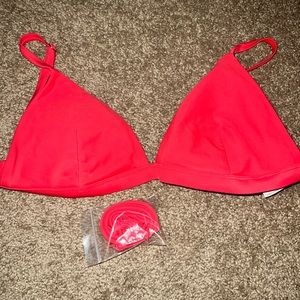 hollister red bikini top